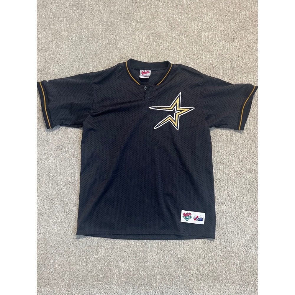 Majestic Houston Astros Jersey Mens Large Mesh Shooting Star MLB Vintage Vtg L